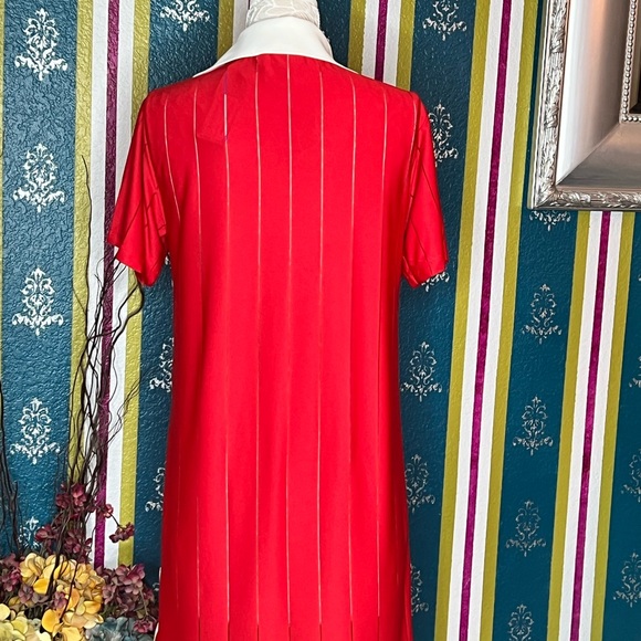Adidas Red Pinstripe Polo Dress - Picture 3 of 3
